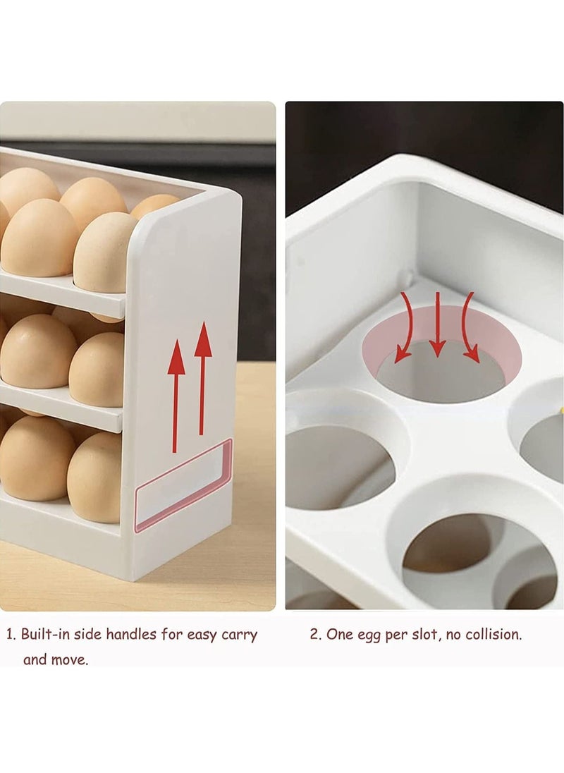 LEDIN - Egg Holder for Refrigerator,Egg Carrier Fit for Most Refrigerator Egg Storage Container Egg Organizer for Refrigerator Door 30 Eggs Space Saver - Image 1