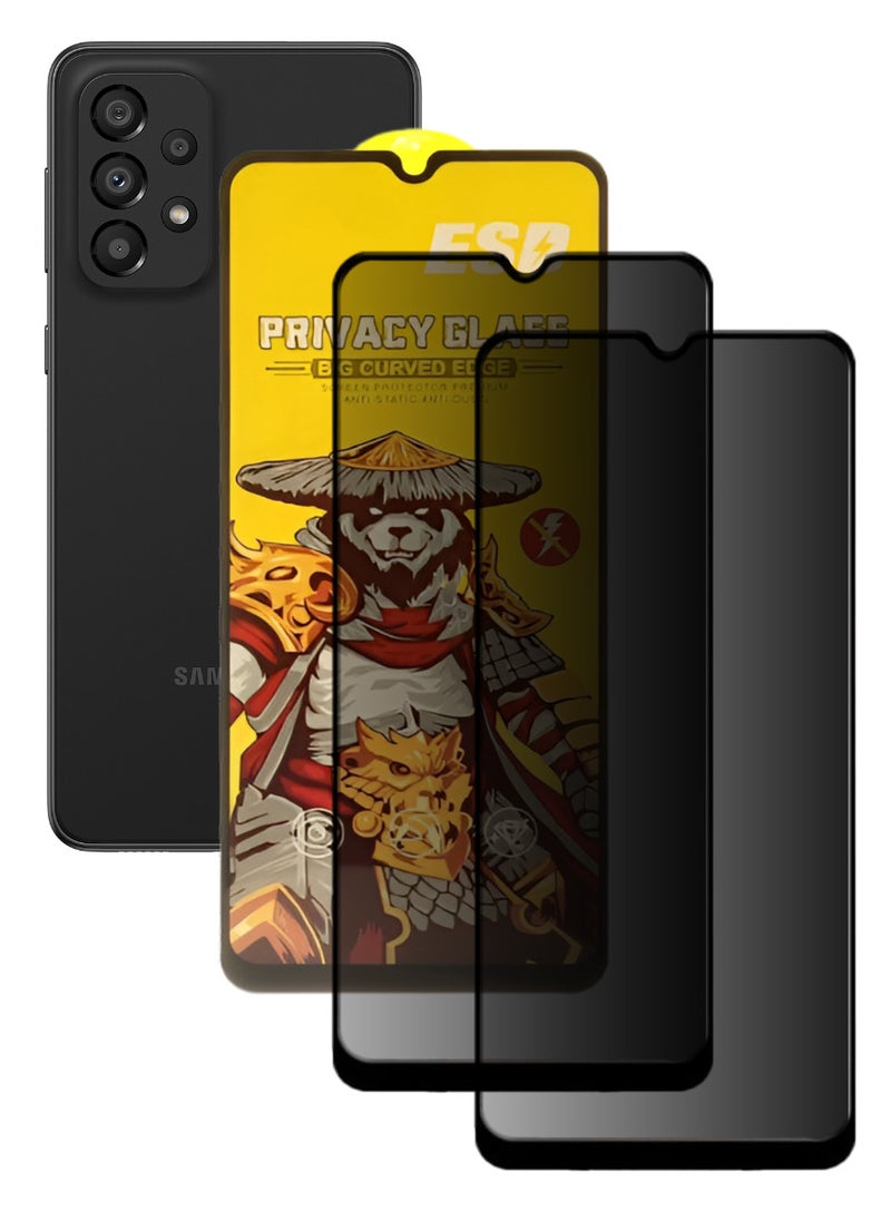 ESD 2 Pieces Tempered Dustproof Privacy Glass Screen Protector Compatible For Samsung Galaxy A33 5G - Image 1