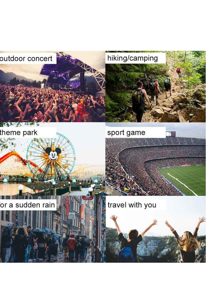 Rain Ponchos Raincoat for Adults Reusable   Fashion Hooded Waterproof Rain Poncho EVA Rain coat Jacket Long Rain Cape for Outdoor for Men Women - Image 5