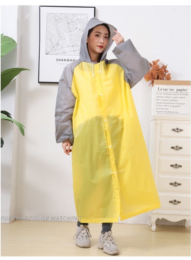 Rain Ponchos Raincoat for Adults Reusable   Fashion Hooded Waterproof Rain Poncho EVA Rain coat Jacket Long Rain Cape for Outdoor for Men Women - Image 1