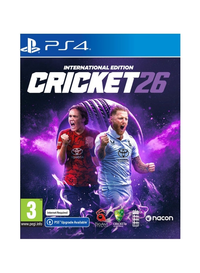 كريكيت 26 "اللعبة الرسمية لرماديات PS4 PEGI"