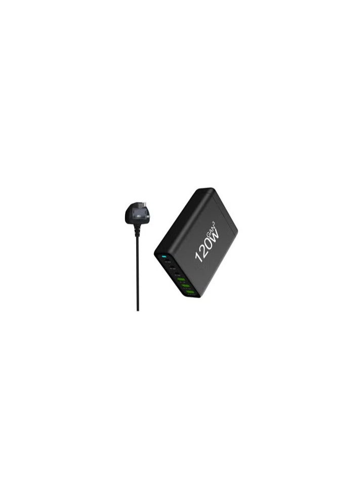 USB C Charger 120W 6 Port USB C Charging Station PD Fast USB C Wall Charger for iPhone 14/13/12/11 ProMax iPad Samsung Galaxy 