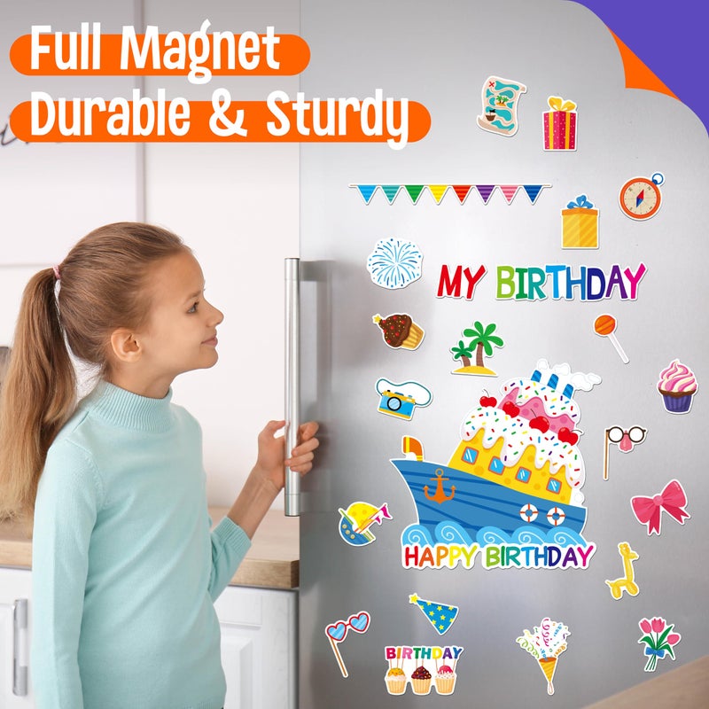 SpriteGru 68PCS Birthday Cruise Door Magnets, Large Funny Cruises Ship Decors Magnetic Door Decorations Waterproof Reusable Navigation Boat Anchor Car Magnets for Fridge, Carnival Cruise Party, Birthday Party - Image 4