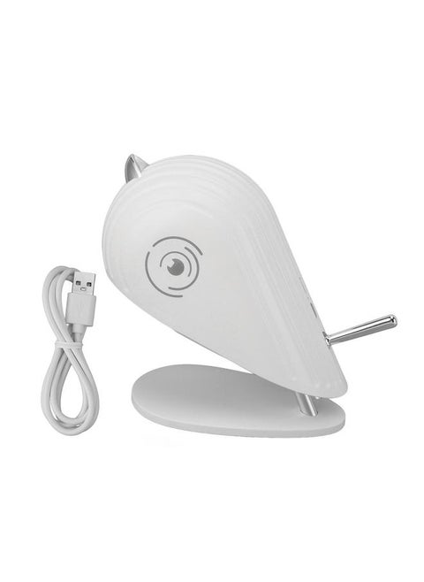 Bird Table Lamp 5V Creative Desk Lamp Bedside Nightstand Lamp Energy Saving LED Night Light for Desk White