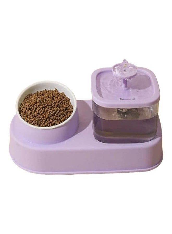 PET FUN نافورة مياه شرب للحيوانات الأليفة من بيت فن للقطط والكلاب | وعاء توزيع مياه أوتوماتيكي بإضاءة LED ونظام ترشيح ثلاثي | مضخة هادئة وموفرة للطاقة (متعددة الألوان، سعة 1 لتر) - Image 1