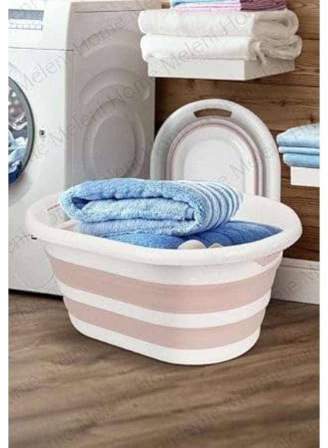 Collapsible Laundry Basket,Laundry Basket 38L  Foldable Pop Up Storage Container Organizer Portable Washing Tub Space Saving Hamper Basket - Image 2