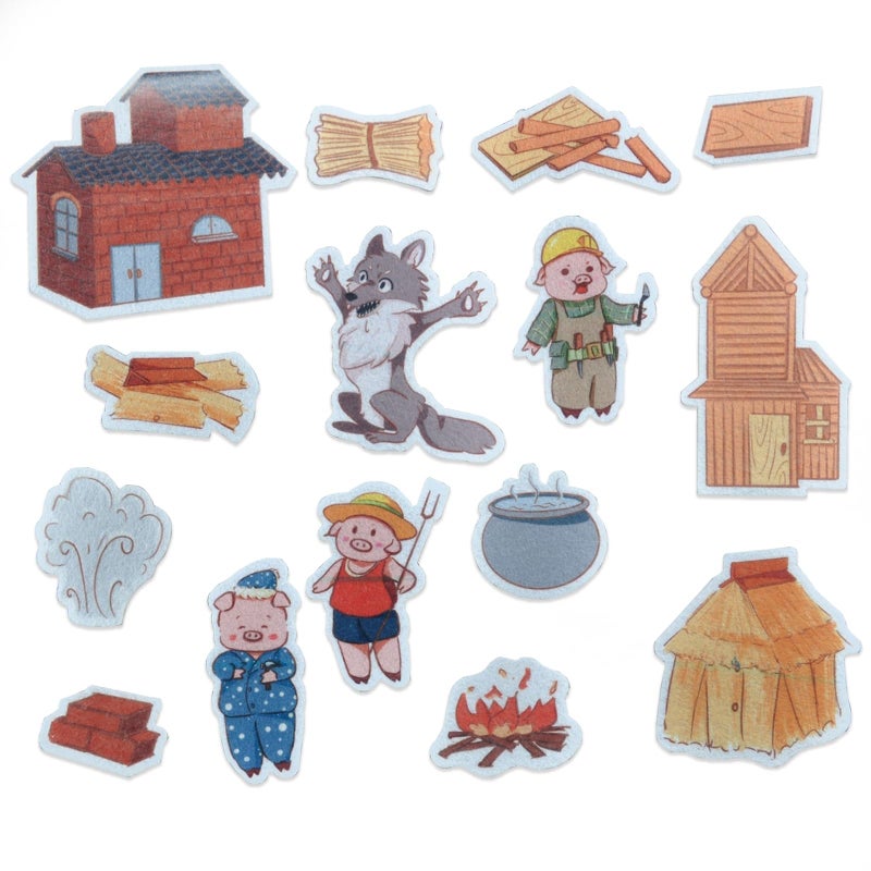 CHEFAN Felt Flannel Board Stories for ToddlersThe Three Little PigsPreschool Felt ActivitiesFlannel Graphic - Image 2