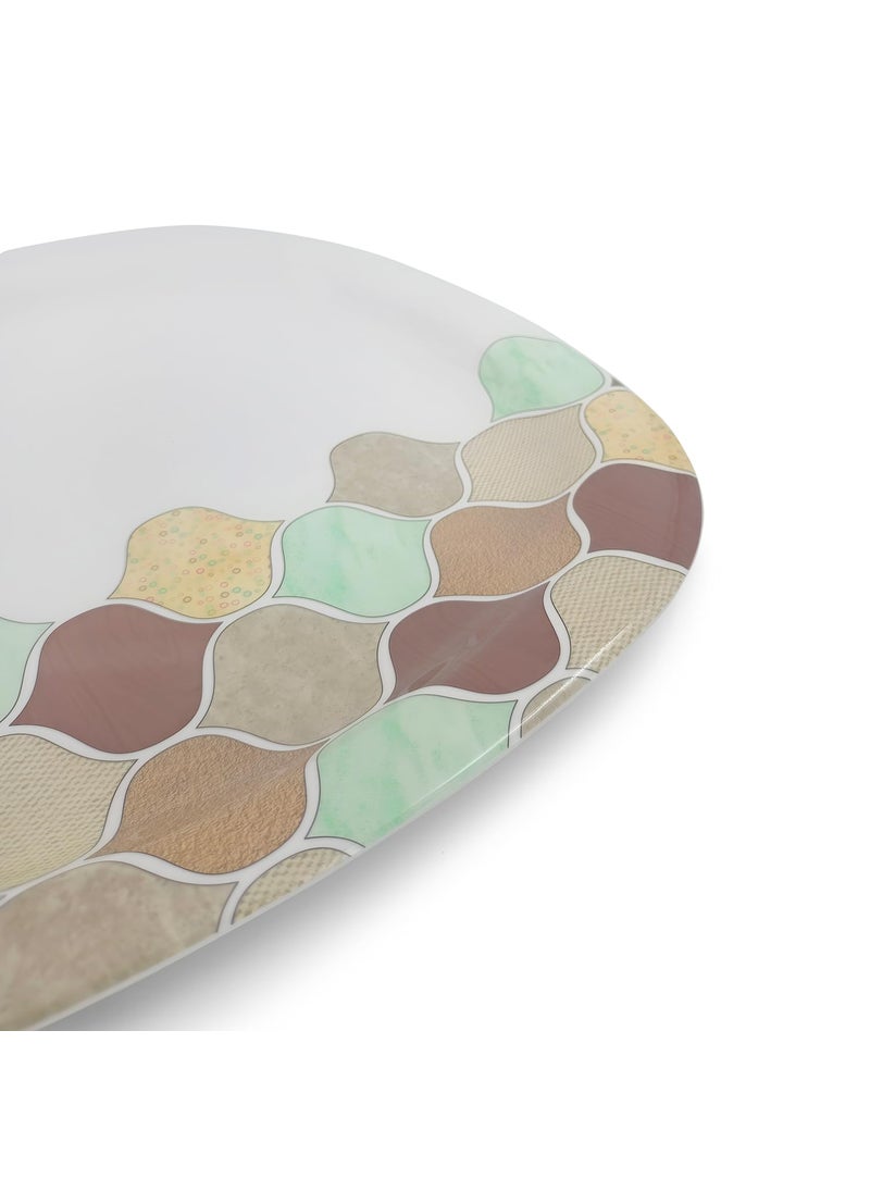 Superware Superware | Pure Melamine | Buffet Plate Set – Texture 12.5” (6 nos.) | Stain Free, Glazed Finish  - Image 4