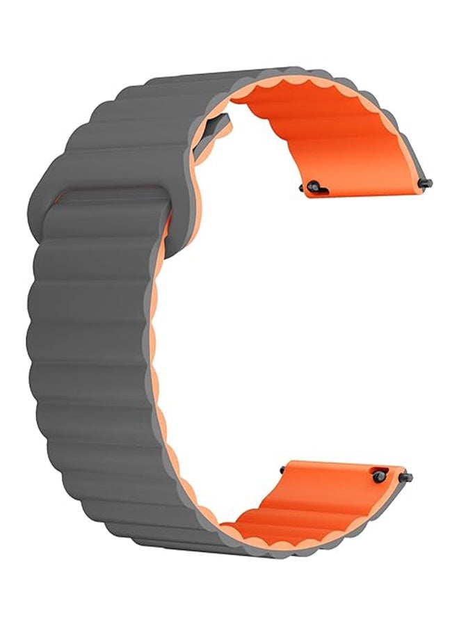 HY Magnetic Clasp Silicone Watch Band For Huawei GT3 /GT4 46mm and Samsung Galaxy Watch 6, Universal Fit for Smartwatches & Traditional Watches (22mm) - Image 1