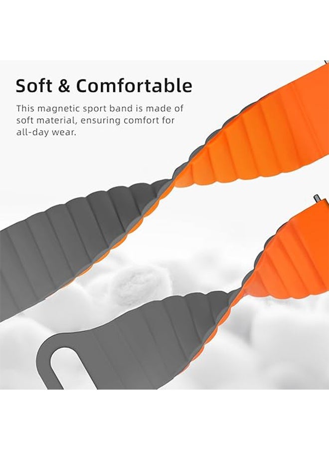 HY Magnetic Clasp Silicone Watch Band For Huawei GT3 /GT4 46mm and Samsung Galaxy Watch 6, Universal Fit for Smartwatches & Traditional Watches (22mm) - Image 3