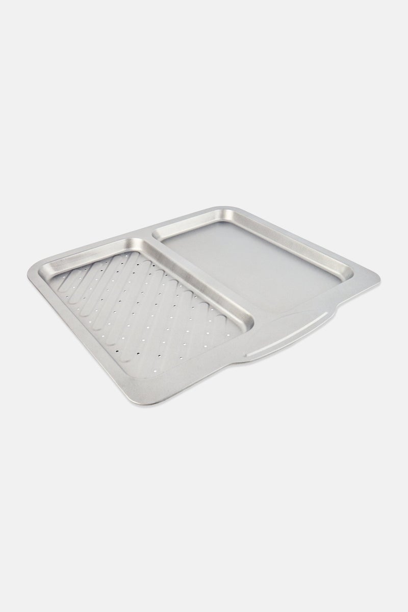 KitchenCraft Non-Stick Twin Section Baking Tray, Grey - Image 2