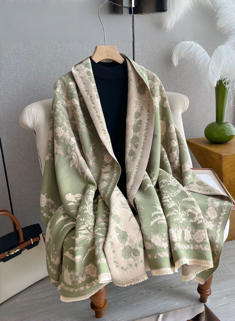 TAYYIB NOOR Luxury Ultra Soft Comfort Blanket & Shawl Wrap - Imitation Cashmere, Warm Thick Winter Scarf for Women, Versatile Cape for Evening Dressing, Perfect for Home Comfort & Stress Relief Gift - Image 1