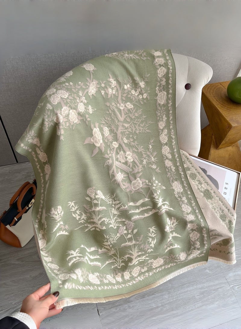 TAYYIB NOOR Luxury Ultra Soft Comfort Blanket & Shawl Wrap - Imitation Cashmere, Warm Thick Winter Scarf for Women, Versatile Cape for Evening Dressing, Perfect for Home Comfort & Stress Relief Gift - Image 2