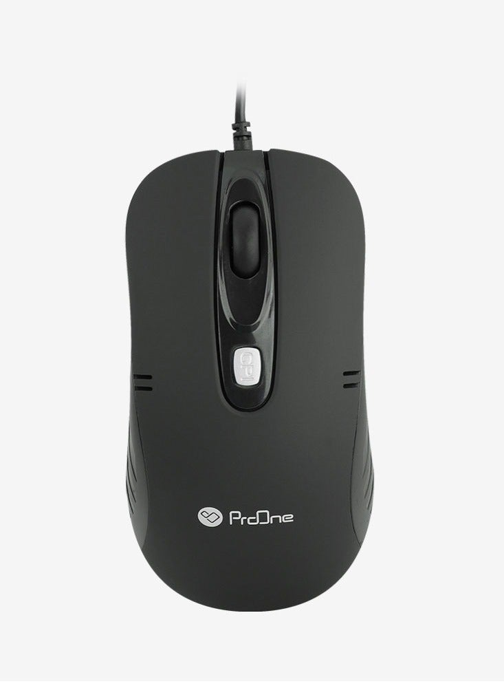 ProOne ProOne PMC50 USB Wired Mouse - Adjustable DPI 1000/1600, Optical Engine, 4D Function Key, Ergonomic Black and Silver Design, Durable and Lightweight, Ideal for Mac, PC, Laptop, and Gaming  - Image 5