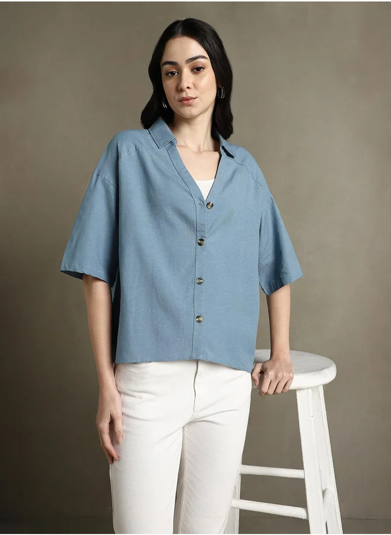 دينيس لينغو Indigo Shirt For Men For Women