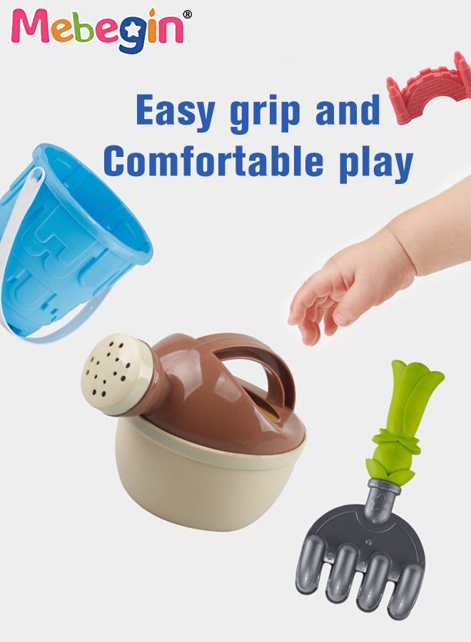 32 Pieces Beach Toys with Sand Bucket, Hourglass Dump Truck, Shovels and Other Accessaries, Sand Pails Set, Complete Beach Sand Toys with Bright and Attractive Appearance, Fun Beach Sand Toys, Summer Outdoor Beach Game, Perfect Summer Outdoor Gift