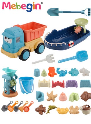 32 Pieces Beach Toys with Sand Bucket, Hourglass Dump Truck, Shovels and Other Accessaries, Sand Pails Set, Complete Beach Sand Toys with Bright and Attractive Appearance, Fun Beach Sand Toys, Summer Outdoor Beach Game, Perfect Summer Outdoor Gift - pzsku/Z2031A183281EBC491C9BZ/45/1746509354/b380e351-af18-4ed5-bcdf-418ddf16e6b5