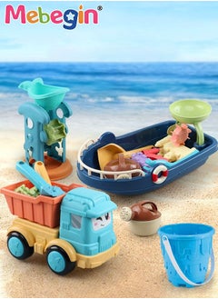 MEBEGIN 32 Pieces Beach Toys with Sand Bucket, Hourglass Dump Truck, Shovels and Other Accessaries, Sand Pails Set, Complete Beach Sand Toys with Bright and Attractive Appearance, Fun Beach Sand Toys, Summer Outdoor Beach Game, Perfect Summer Outdoor Gift  - Image 2