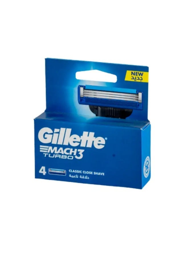 Gillette Turbo Razor Blade Refills × 4