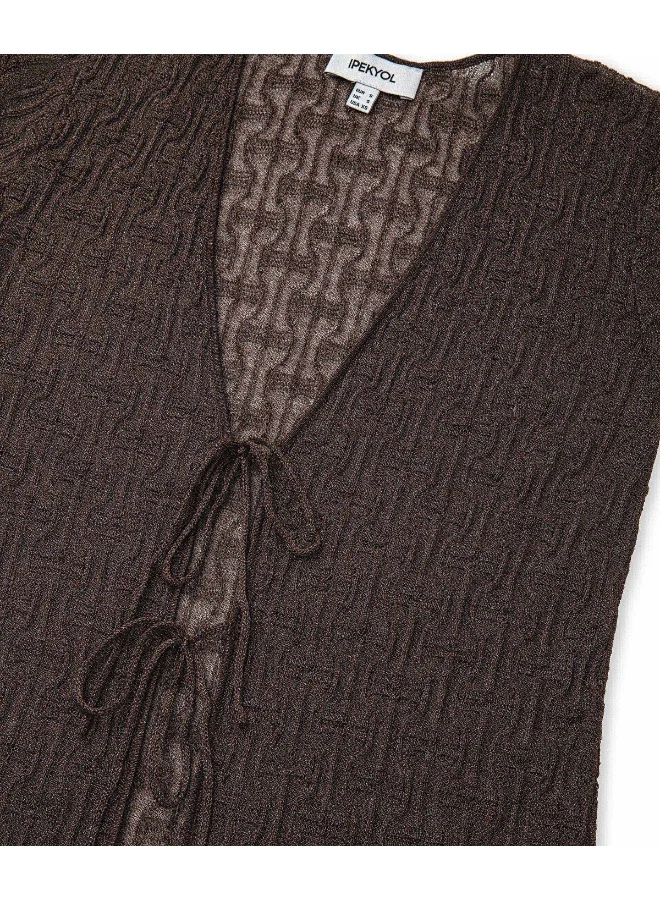 Knit Cardigan With Lurex Thread