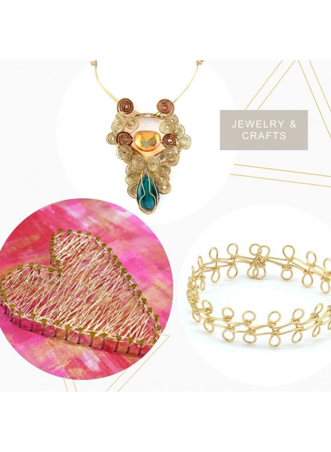 Artistic Wire 24 Gauge Tarnish Resistant Brass Craft Jewelry Wrapping Wire, Gold Color, 198 ft - Image 2