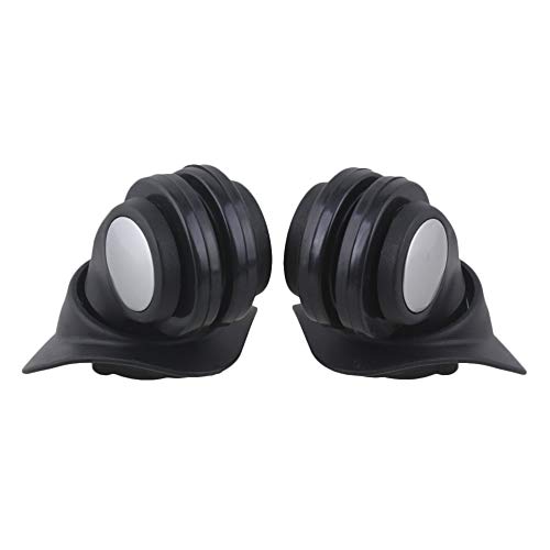 RDEXP Black 1.92inch Wheel Dia Left & Right Luggage Wheels with 6 Screws for Travel Case Replacement Set of 2 - Image 1