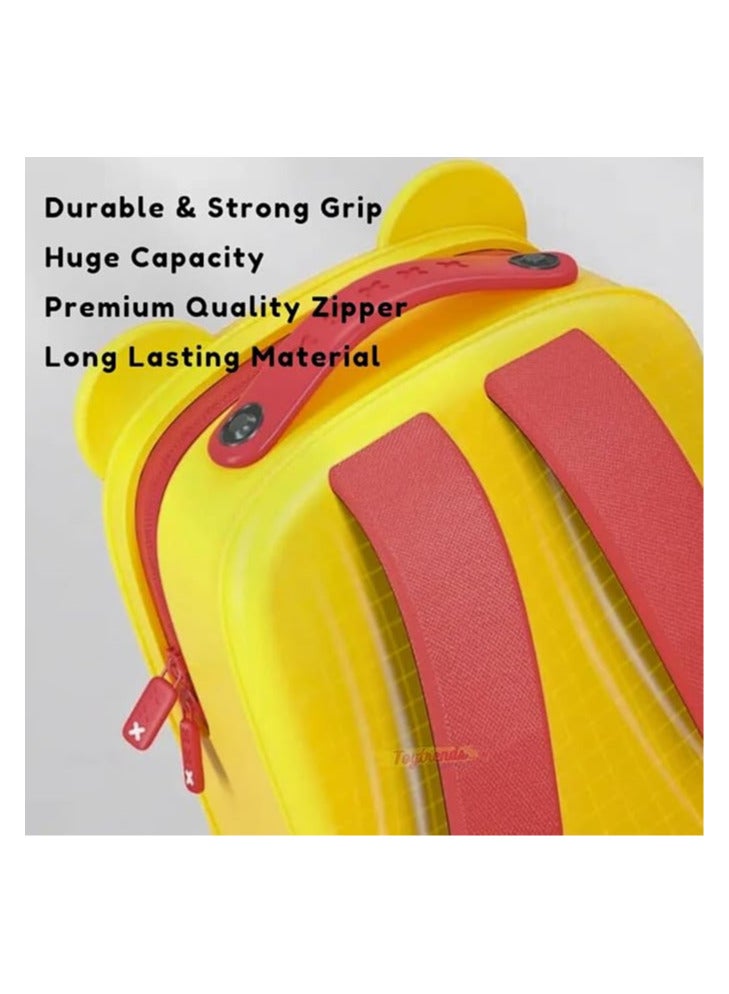 Cute Silicone Backpack for Kids, 100% Waterproof, Large Capacity, Stylish And Trendy Backpack,For 6 to 12Years Child Kindergarten Primary School Gift Yellow - Image 4