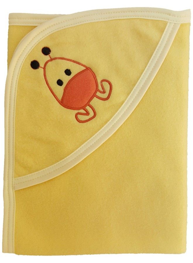 Brandonn Classic Polar Fleece Side Border Baby Blanket (Mango) - Image 2