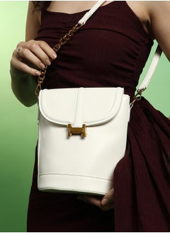 Haute Sauce The Monogram Sling Bag - Powder White  - Image 2