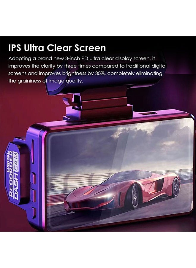 CAFELE 3 Channel WiFi 4K 1296P Dash Cam for Cars with 32GB Memory Card, HD Car in Front of the Car Inside the Car Behind the Car Simultaneously Recording  - Image 5