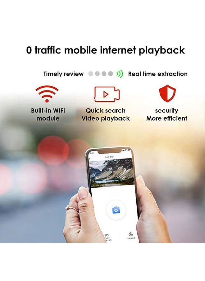 CAFELE 3 Channel WiFi 4K 1296P Dash Cam for Cars with 32GB Memory Card, HD Car in Front of the Car Inside the Car Behind the Car Simultaneously Recording  - Image 4