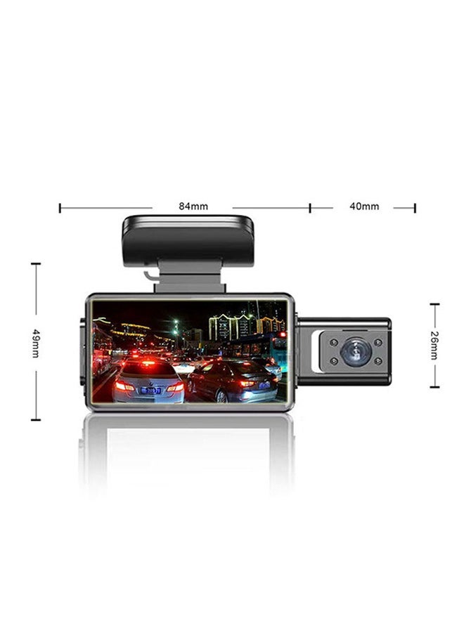 3 Channel WiFi 4K 1296P Dash Cam for Cars with 32GB Memory Card, HD Car in Front of the Car Inside the Car Behind the Car Simultaneously Recording