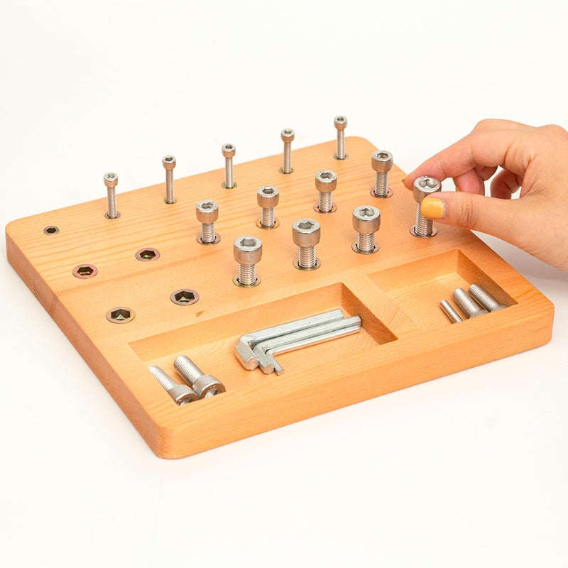 DICYWUDI Wooden Pegboard for Finger Dexterity, Finger Strength Trainer for Hand Grip Strengthener Targeted Strength, Relief & Recoveryâ€“ for Men, Women, and Seniors - Image 1