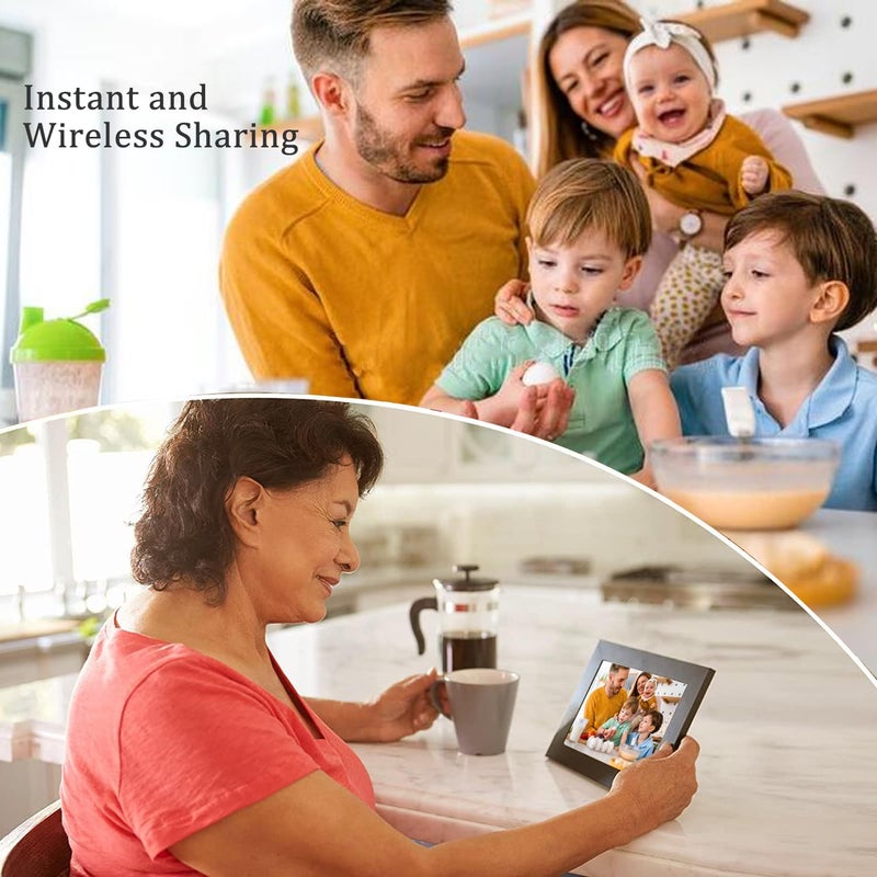 ikismet Digital Picture Frame WiFi 10.1 Inch Smart Digital Photo Frame with 1280x800 IPS HD Touch Screen, Auto-Rotate and Slideshow, Easy Setup to Share Photos or Videos Remotely via App from Anywhere  - Image 2