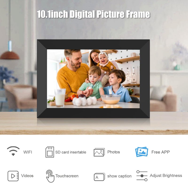 ikismet Digital Picture Frame WiFi 10.1 Inch Smart Digital Photo Frame with 1280x800 IPS HD Touch Screen, Auto-Rotate and Slideshow, Easy Setup to Share Photos or Videos Remotely via App from Anywhere  - Image 5