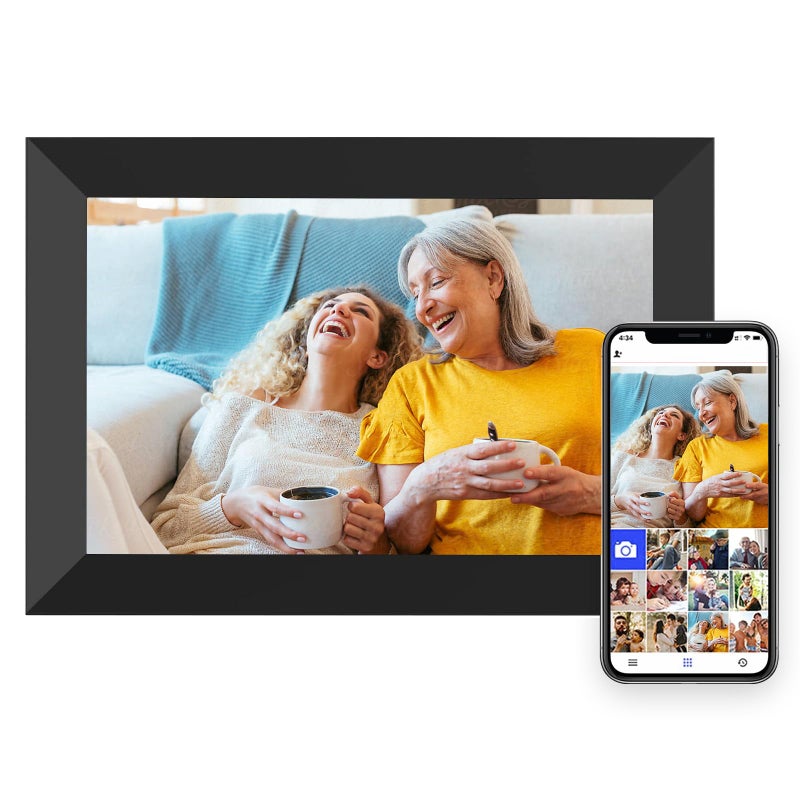 ikismet Digital Picture Frame WiFi 10.1 Inch Smart Digital Photo Frame with 1280x800 IPS HD Touch Screen, Auto-Rotate and Slideshow, Easy Setup to Share Photos or Videos Remotely via App from Anywhere  - Image 1