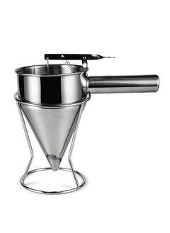 1pc Pancake Batter Dispenser Stainless Steel Funnel Dispenser with Stand Holder