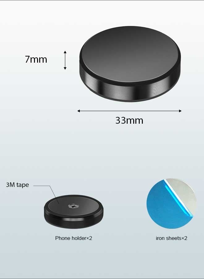 بشكل مختصر [حزمة من 2 قطعة] حامل هاتف محمول مقنطيسي عالمي للوحة القيادة في السيارة لـ Apple iPhone 17 16 15 14 13 12 11 / Pro Max، لـ Samsung S25 S24 Ultra Plus Fold 7 Flip 7، لـ Google Pixel 10 9a 9 8 Pro، إلخ. - Image 2