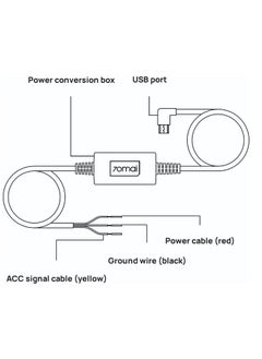 ماركة غير محددة 70mai Hardwire Cable Kit for 24H Parking Monitoring A500 A800 DashCam Widemidrive up02  - Image 4