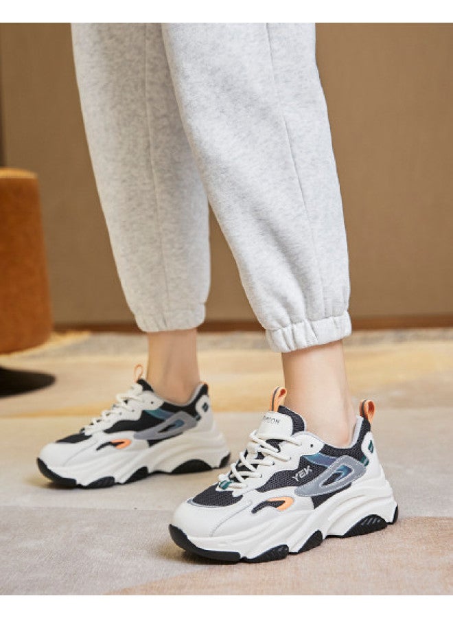 YEARCON Women's Platform Sneakers For Spring/summer 2025, Chunky Dad Shoes, Versatile Casual Sports Shoes With Mesh Upper - Image 1