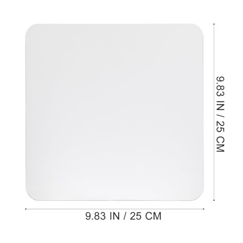 DIYEAH Gaming Mouse Pad Transparent Glass Mousepad Non-Slip Clear Desk Mat Pad with Round Edge Desk Protector for Laptop Computer Office, 9.84 X 9.84 inch - Image 3