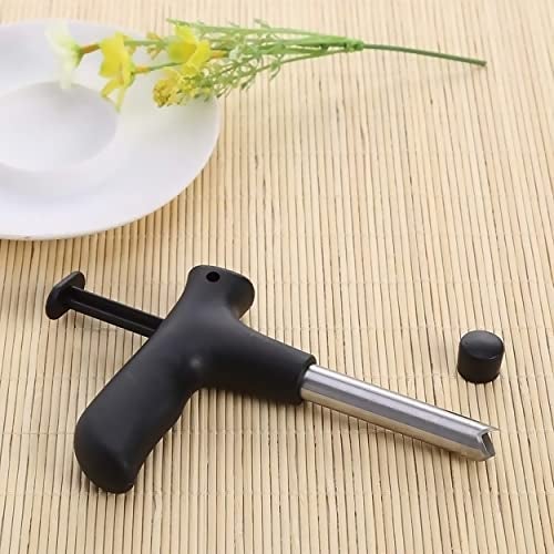 ERZA Coconut Opener Tool, Stainless Steel Tender Coconut Hole Remover with Easy Press & Release, Drill Cutter with Cleaner Stick, Food Grade, Dishwasher Safe, Easy Straw Hole Maker, PC1 - Image 2