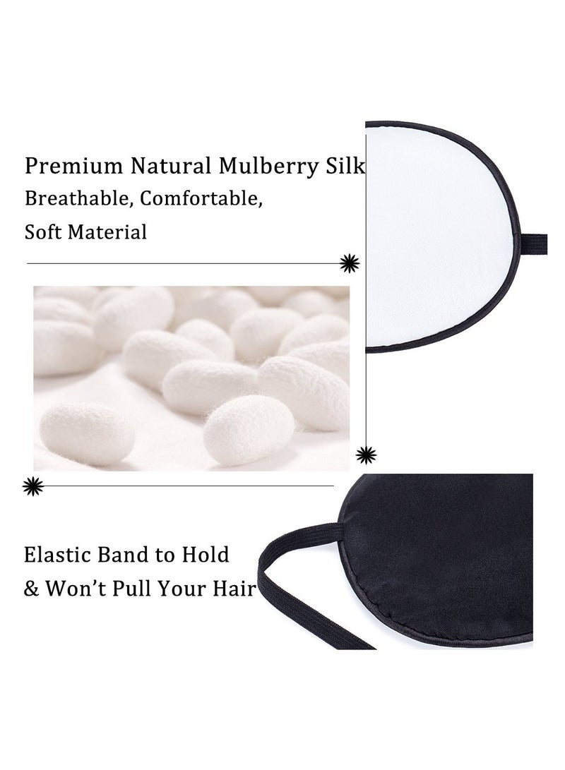 SYOSI Eye Patch Single Eye Mask, Adjustable Eye Patches Adults/Kids Soft and Comfortable Eyepatch with Elastic Belt for Treat Amblyopia Lazy Eye Strabismus For Training, Size About 9x7cm - Image 4