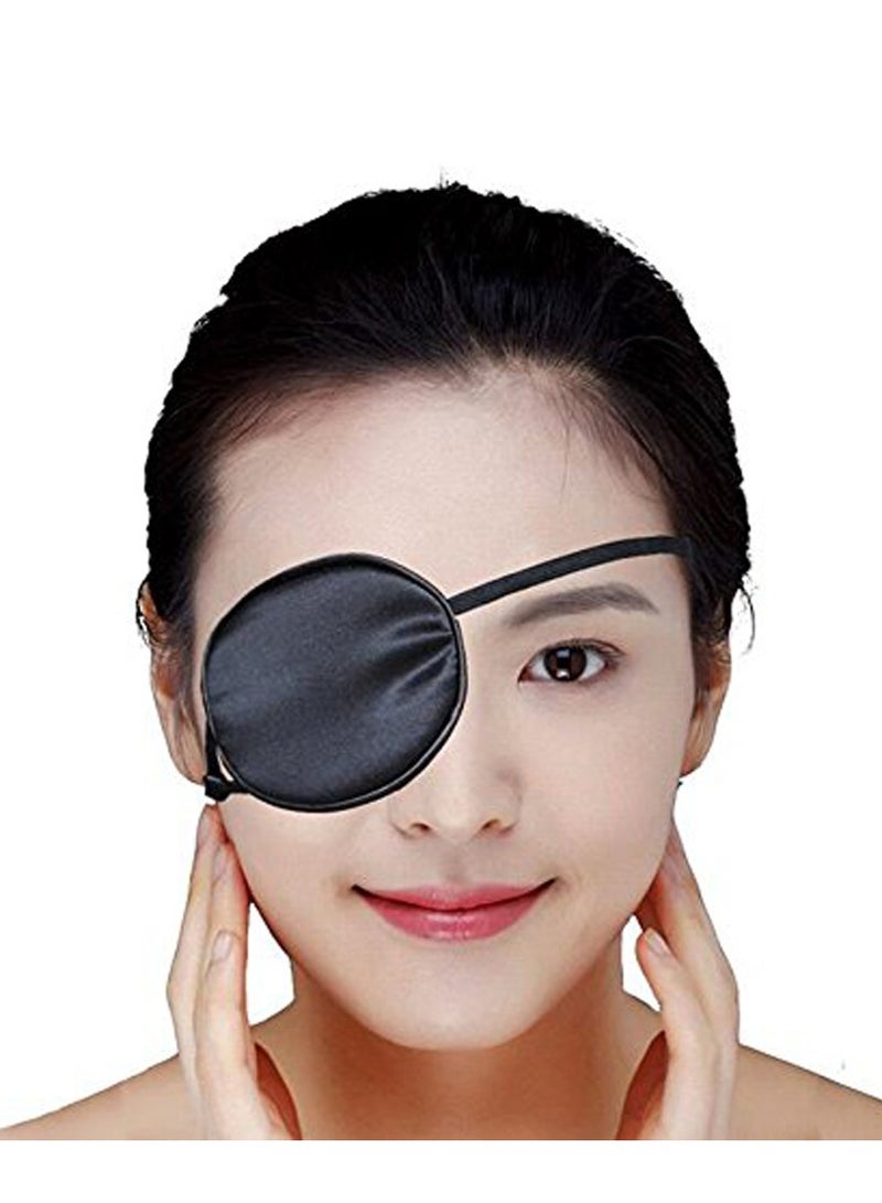 SYOSI Eye Patch Single Eye Mask, Adjustable Eye Patches Adults/Kids Soft and Comfortable Eyepatch with Elastic Belt for Treat Amblyopia Lazy Eye Strabismus For Training, Size About 9x7cm - Image 2