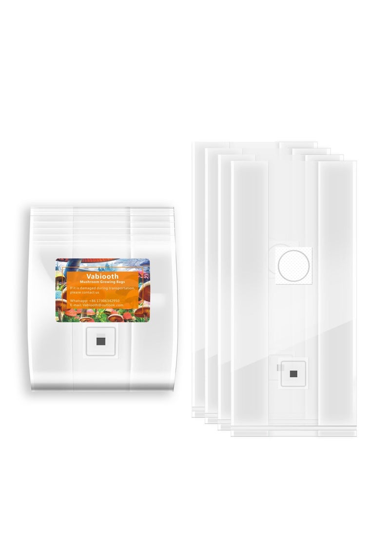 SYOSI 20-Pack 6 Mil Mushroom Grow Bags with Self-Healing Injection Port Breathable, Autoclavable, and Tear-Resistant for Optimal Mushroom Growth  - Image 1
