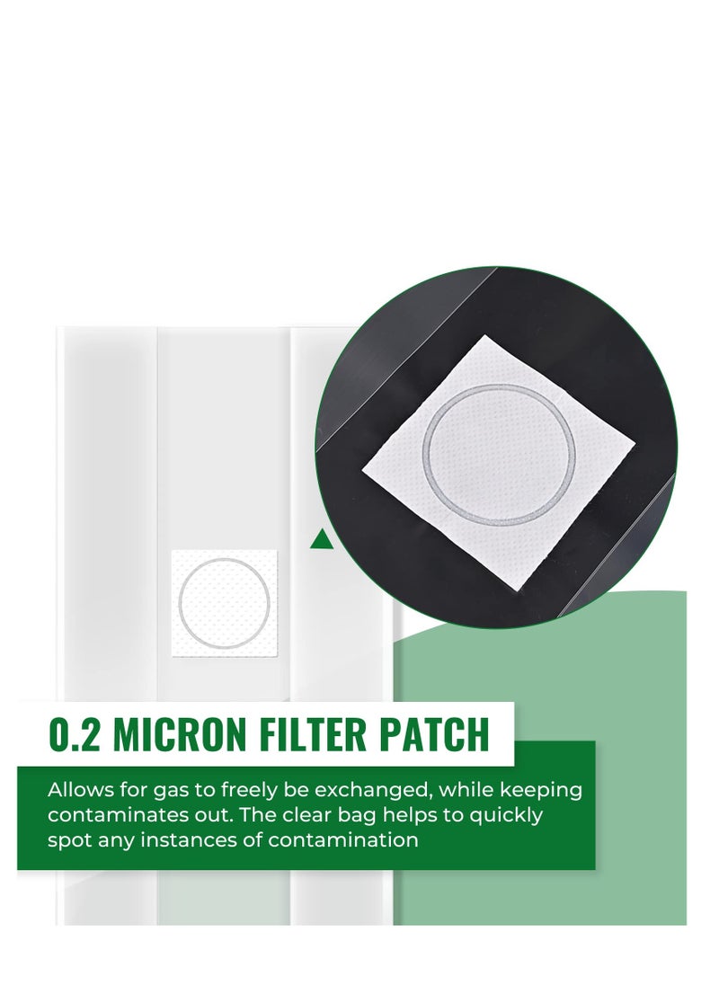 SYOSI 20-Pack 6 Mil Mushroom Grow Bags with Self-Healing Injection Port Breathable, Autoclavable, and Tear-Resistant for Optimal Mushroom Growth  - Image 3