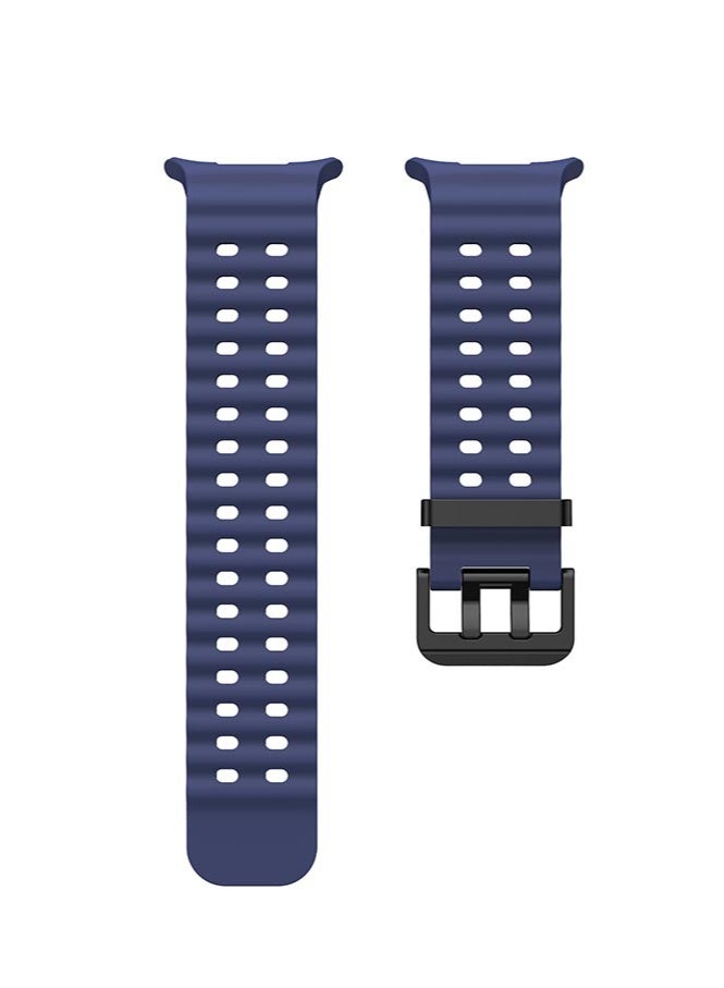 HL-Tech Samsung Galaxy Watch Ultra 47mm Soft Silicone Replacement Strap - High Quality, Lightweight, Stylish & Durable - Easy Installation - Replacement Strap for Samsung Galaxy Watch Ultra 47mm Dark Blue - Image 4