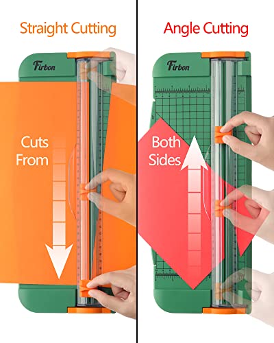 Firbon Green A4 Paper Cutter 12 Inch Titanium Straight Paper Trimmer with Side Ruler for Scrapbooking Craft, Paper, Coupon, Label, Cardstock - Image 4