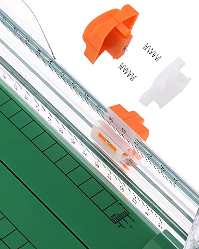 Firbon Green A4 Paper Cutter 12 Inch Titanium Straight Paper Trimmer with Side Ruler for Scrapbooking Craft, Paper, Coupon, Label, Cardstock - Image 3