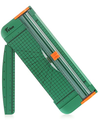 Firbon Green A4 Paper Cutter 12 Inch Titanium Straight Paper Trimmer with Side Ruler for Scrapbooking Craft, Paper, Coupon, Label, Cardstock - Image 1